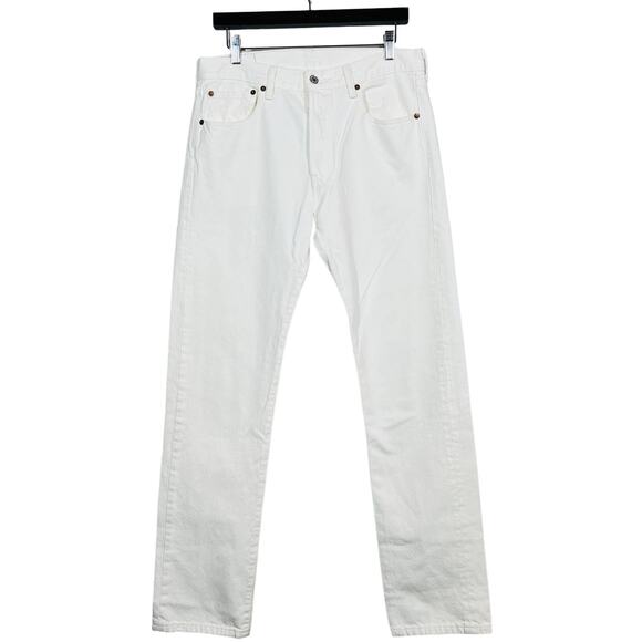 NEW! RE/DONE Levi Strauss Selvedge Denim Slim Straight White - 34x33 - Picture 1 of 3